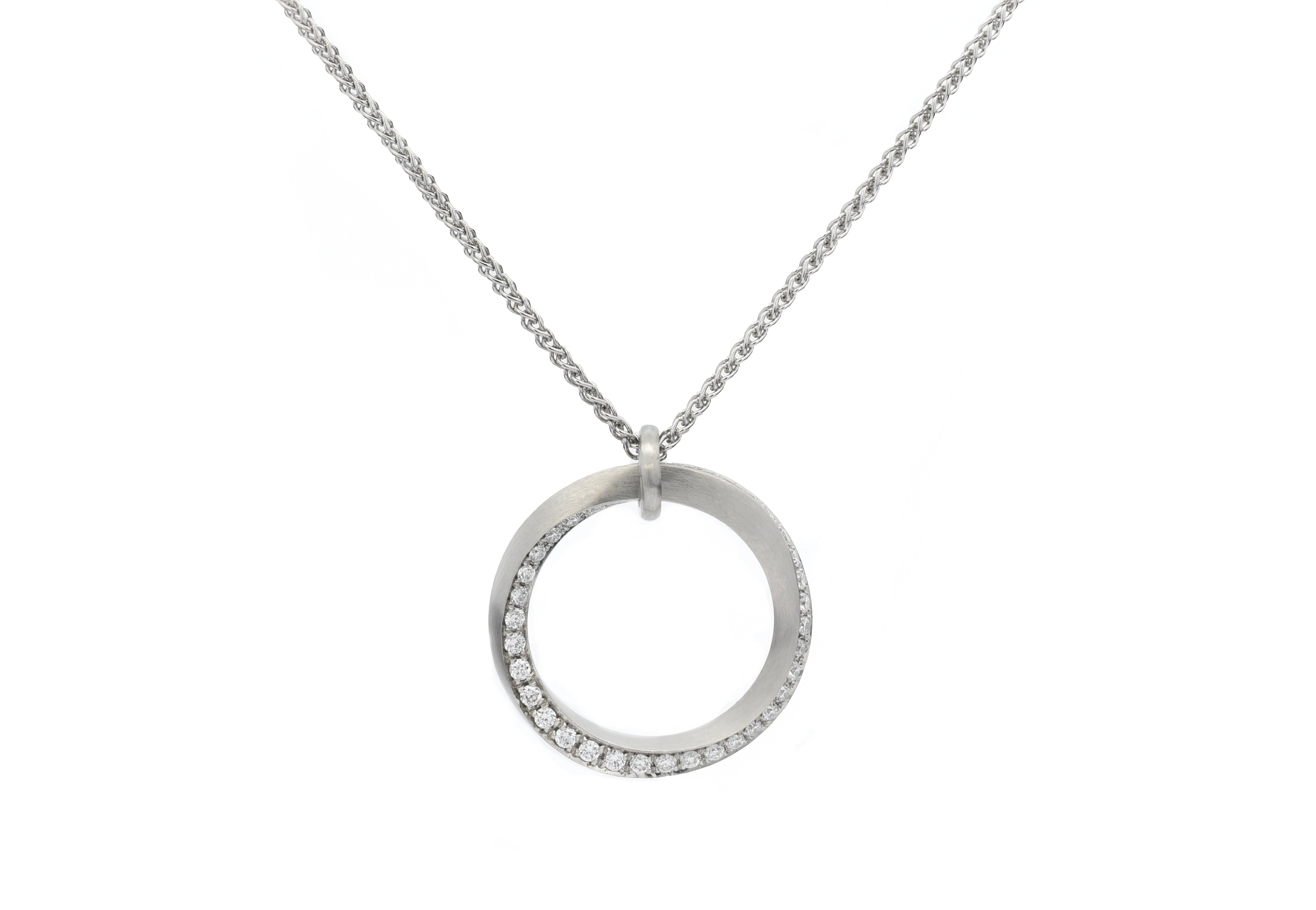 Diamond Mobius Circle Pendant