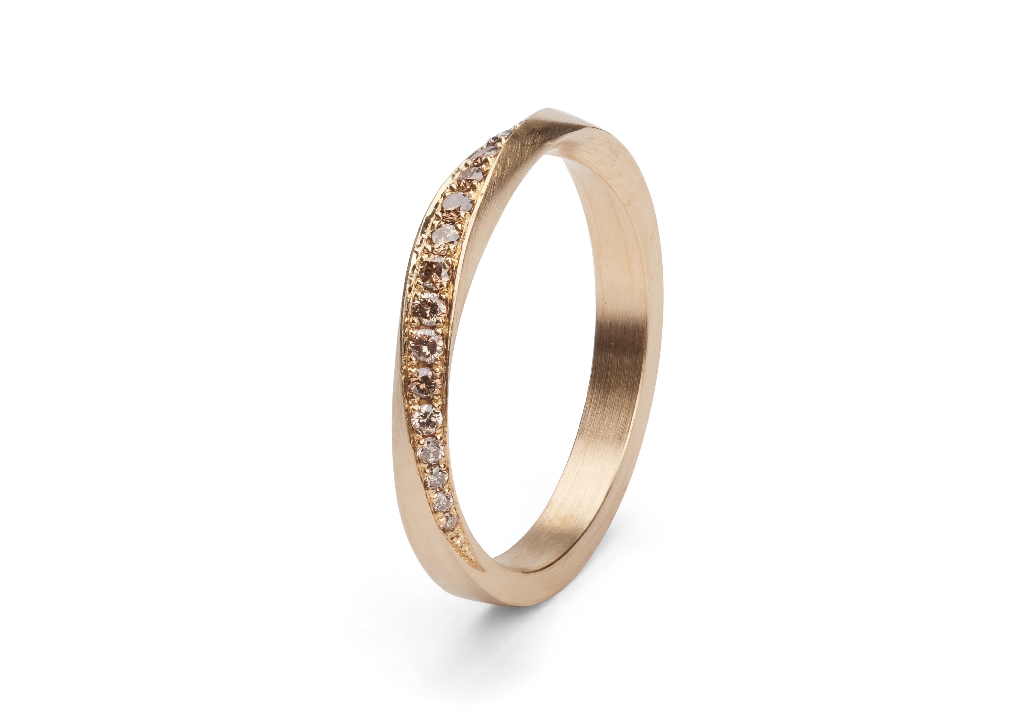 Cognac diamond set Mobius band-McCaul