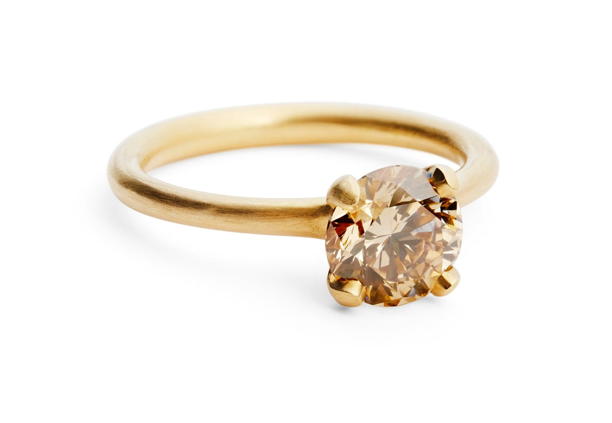 Cognac Diamond Engagement Rings