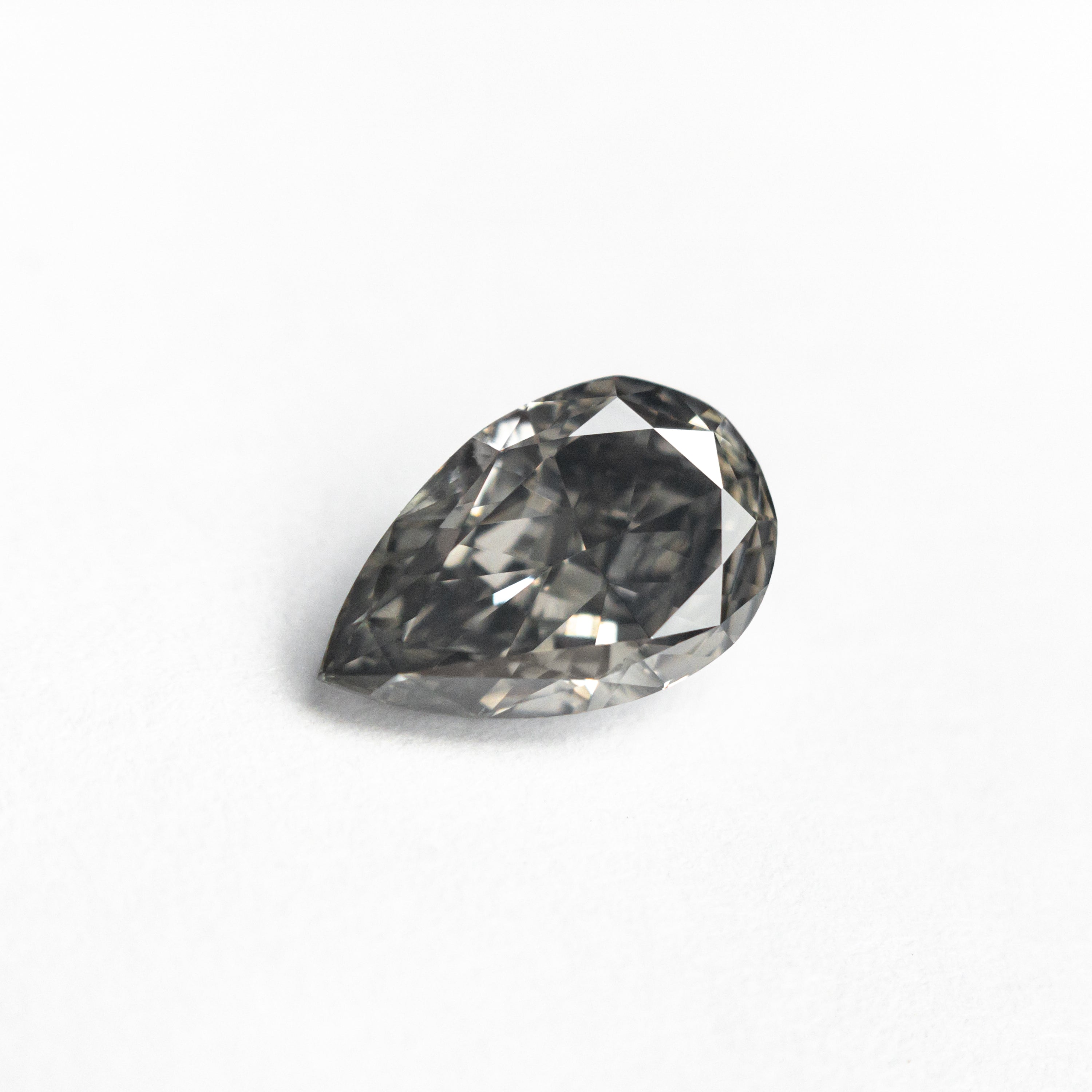 1.02ct 8.24x5.25x3.31mm GIA SI2 Fancy Grey Pear Brilliant 26129-01