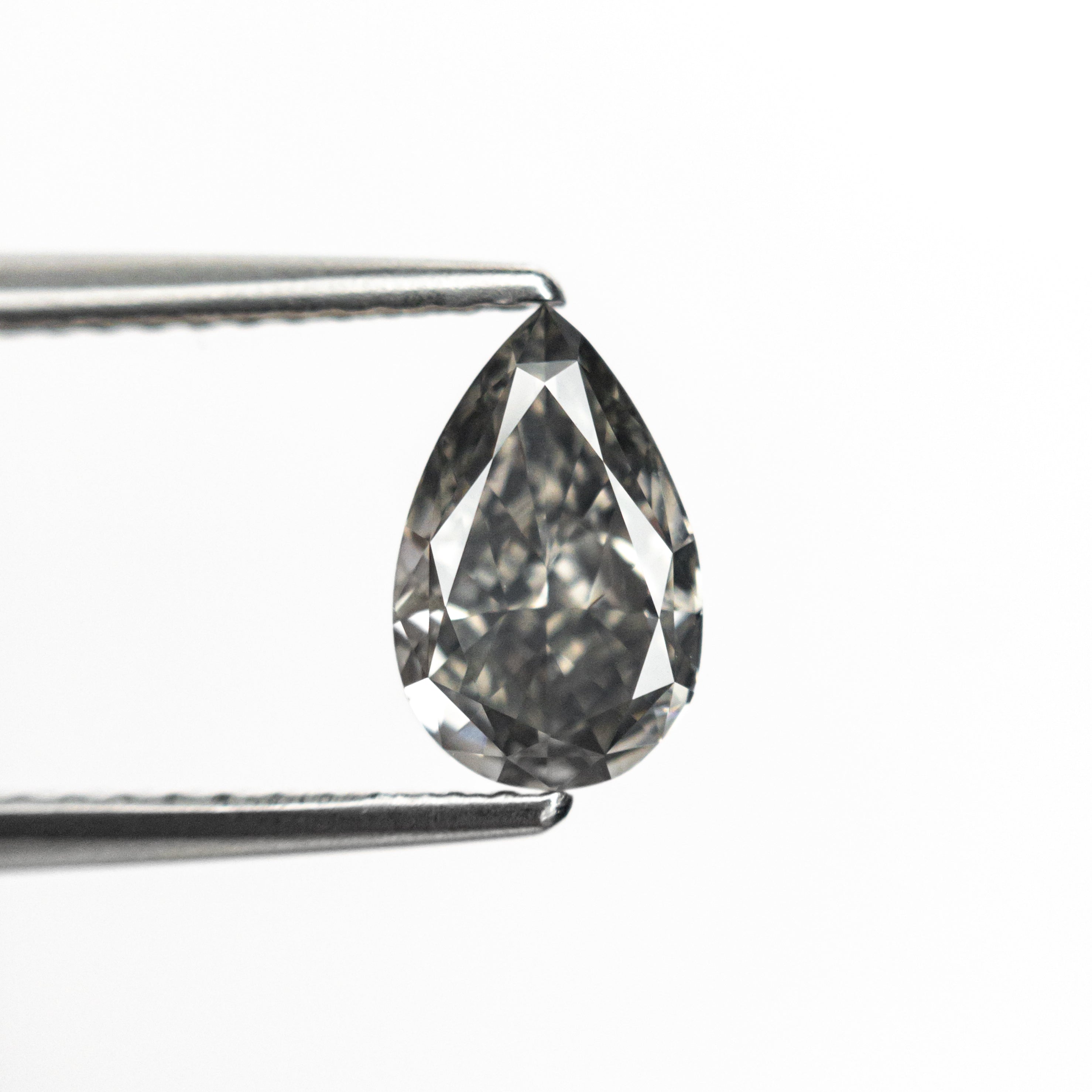 1.02ct 8.24x5.25x3.31mm GIA SI2 Fancy Grey Pear Brilliant 26129-01