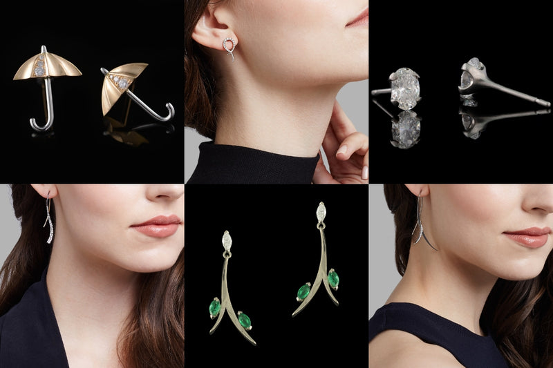 Diamond Earrings Collage