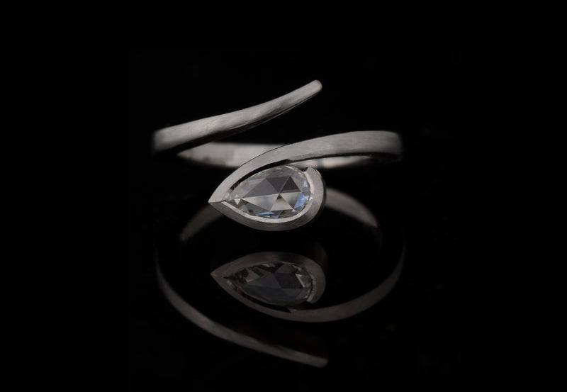 Rose cut best sale diamond ring