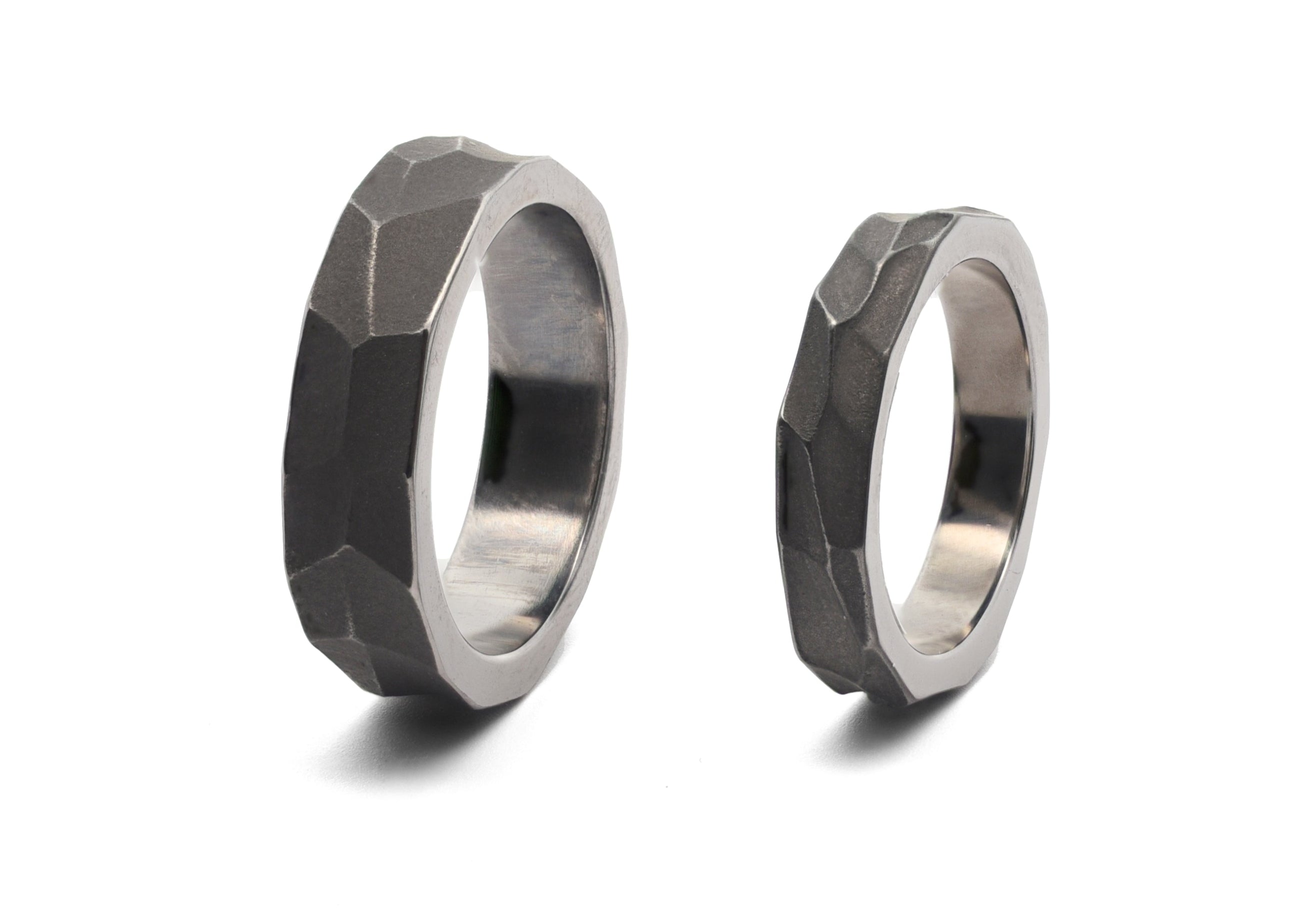 Women and Men's Tantalum Ridge Wedding Bands