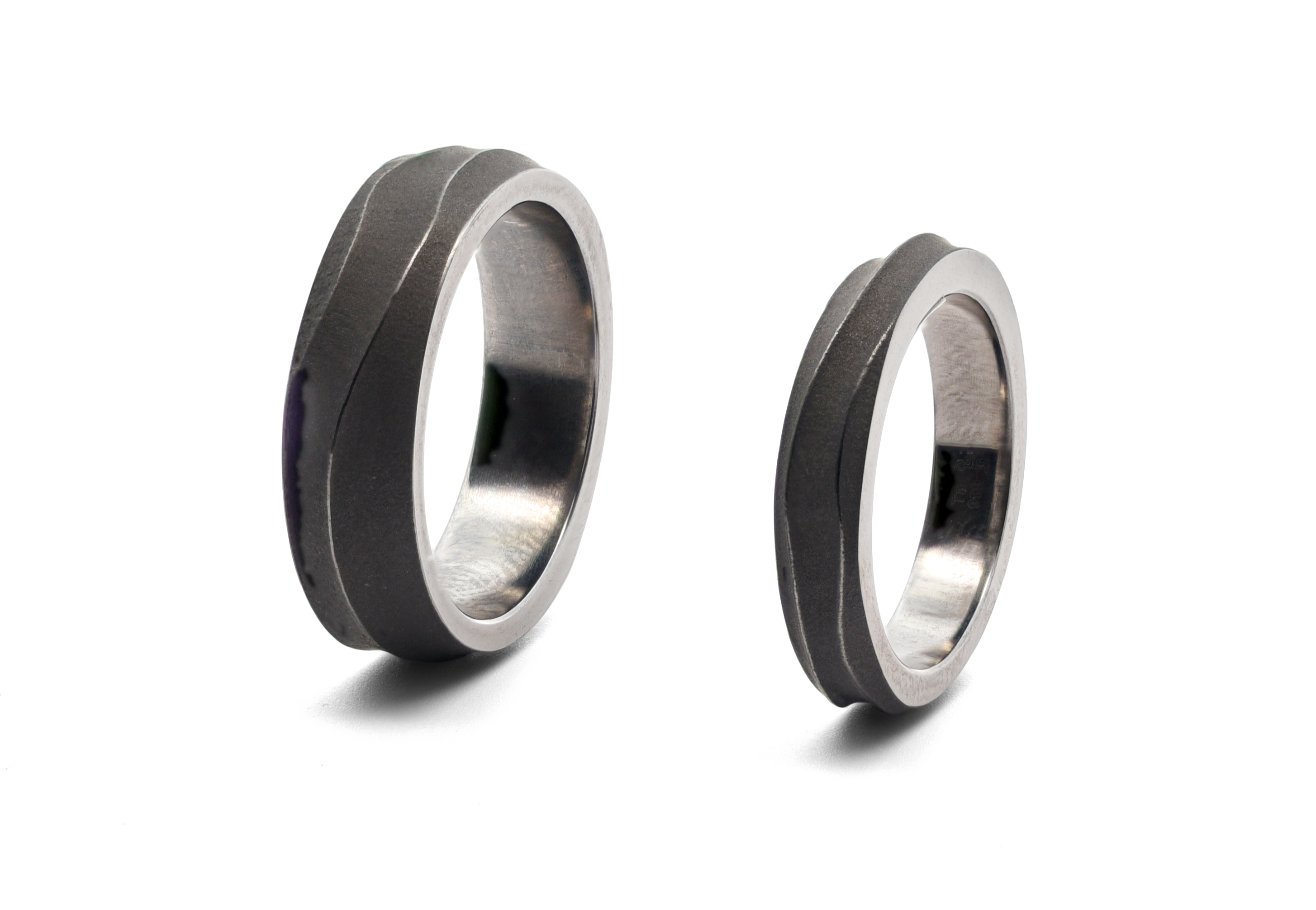 Women and Men's Tantalum Tide Wedding Bands