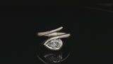 18ct white gold grey diamond Twist ring
