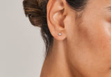 Calyx platinum diamond ear studs-McCaul