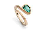 Rose gold and pear Paraiba tourmaline Twist engagement ring